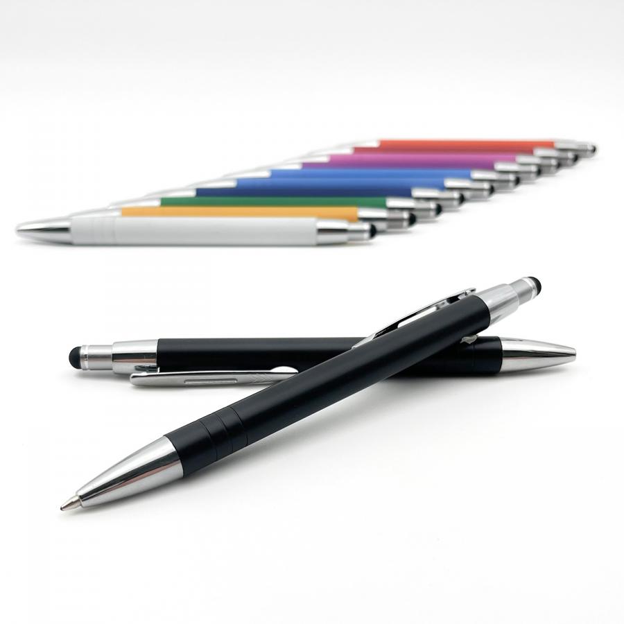 Touchpen Kugelschreiber ARWIN, matte Metalloberfläche, graviert oder bedruckt