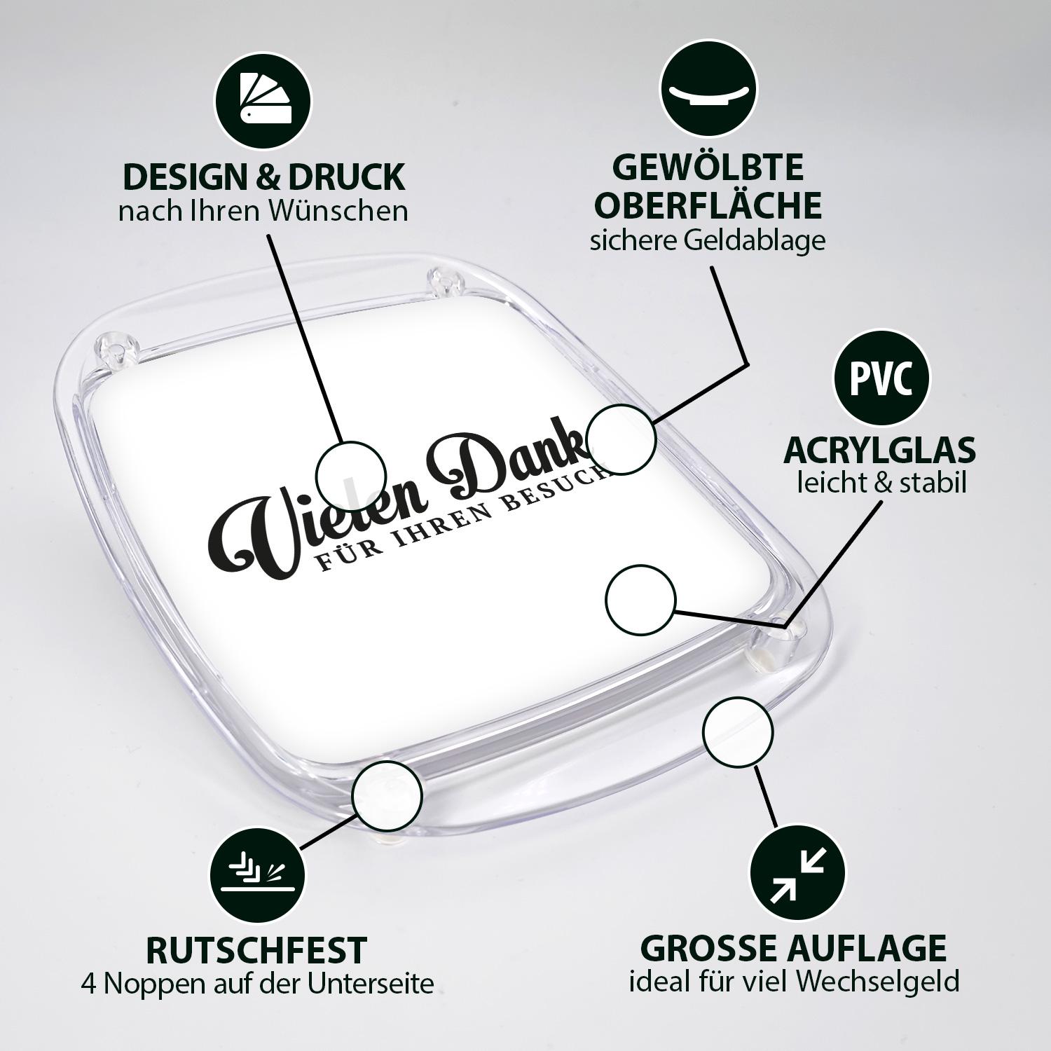 Produkteigenschaften von einem Zahlteller/ Kassierteller