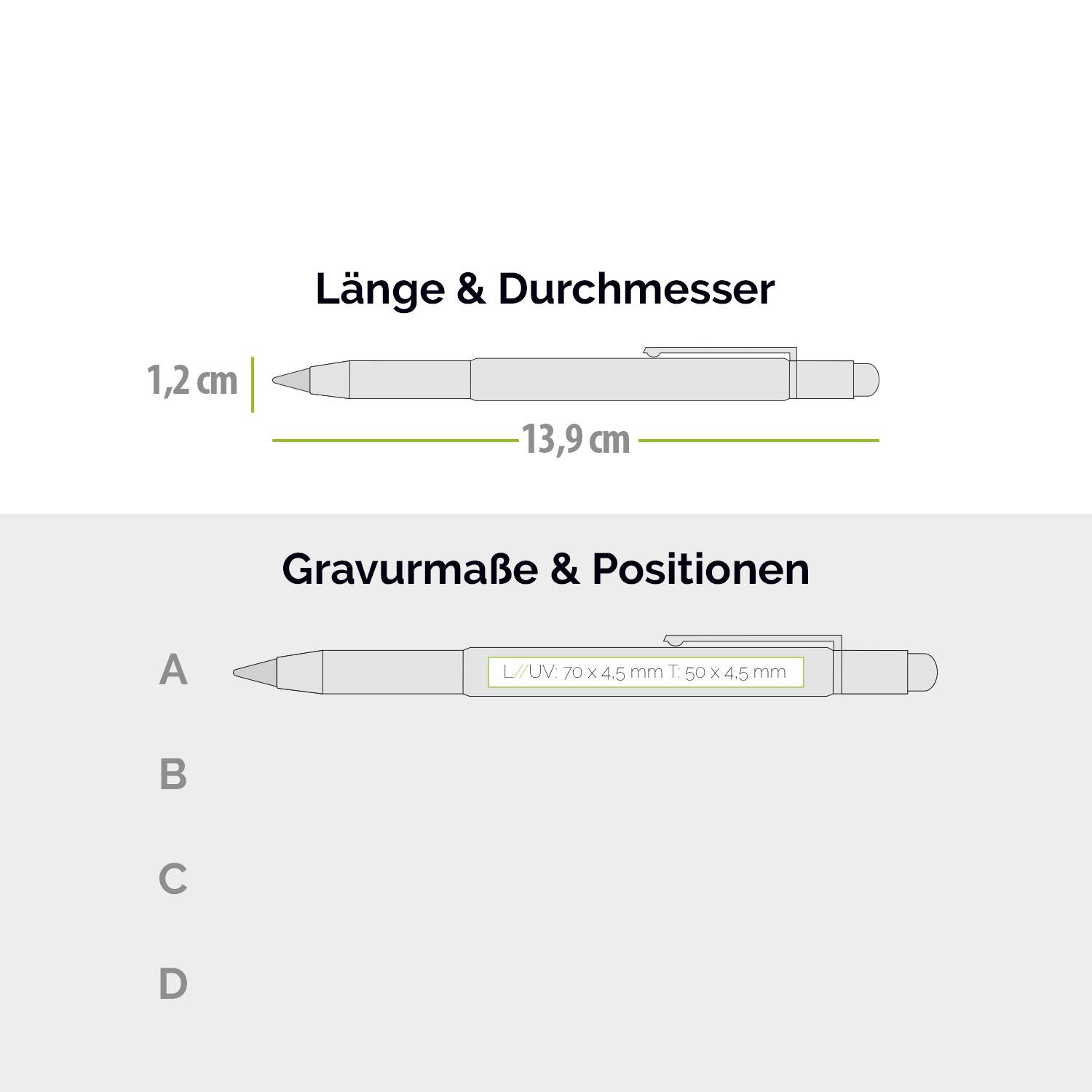 Multifunktionsstift aus Bambus mit Lasergravur Tampondruck oder UV-Druck