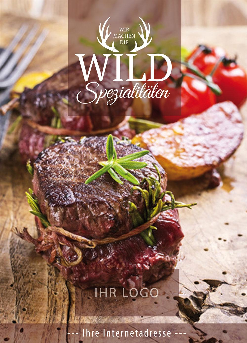 Produktbild von Wildbret-Etiketten 6x9 Cm Mit Bratwurst-Motiv – Selbstklebend, Luftblasenfrei, 100 Stück – Ideal Zur Fleischkennzeichnung