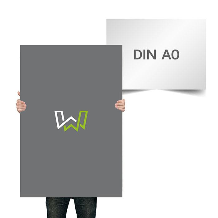 Plakate DIN A0 - Offsetdruck & Digitaldruck | ein-oder beidseitig drucken | Maße 84 x 118,8 cm