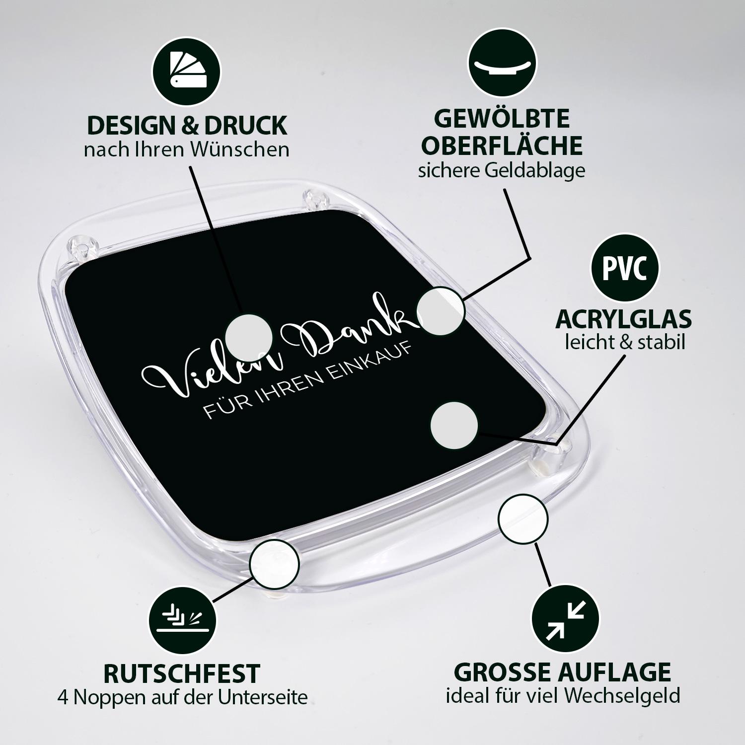 Produkteigenschaften von einem Zahlteller/ Kassierteller