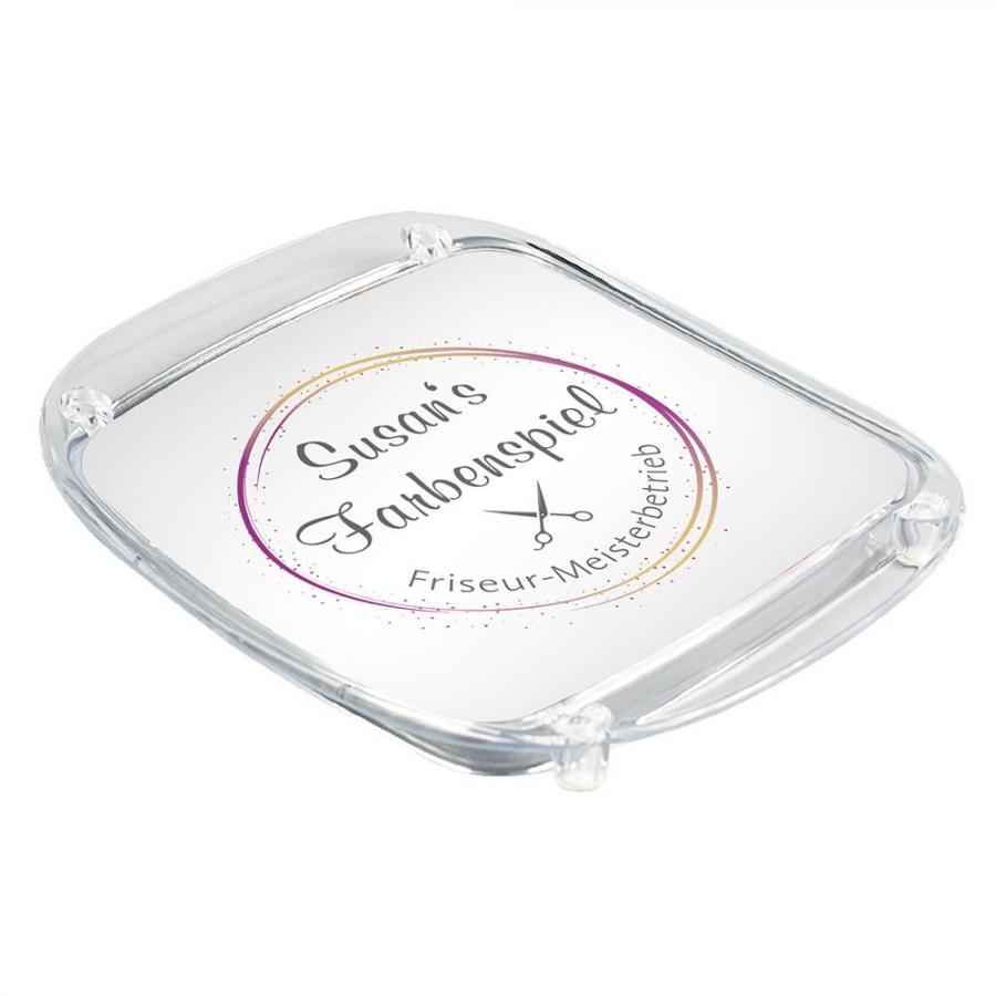 Logo-Zahlteller, Kassierteller für den Friseure