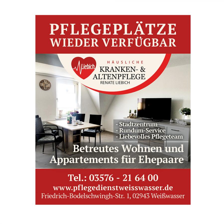Werbeanzeige Zeitungsanzeige für einen Kranken - & Pflegedienst