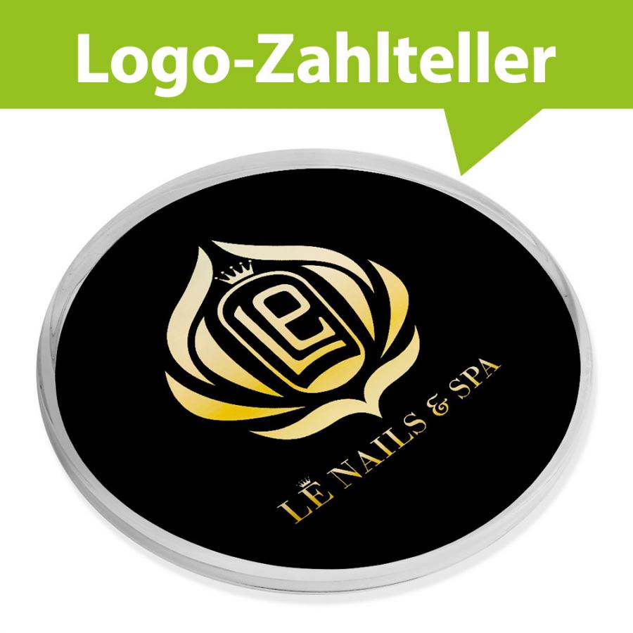  Edler Logozahlteller aus Glas fr Kosmetikstudios