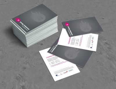 Visitenkarten 350g/m Papier, mit partiellem UV-Lack, Spotlack