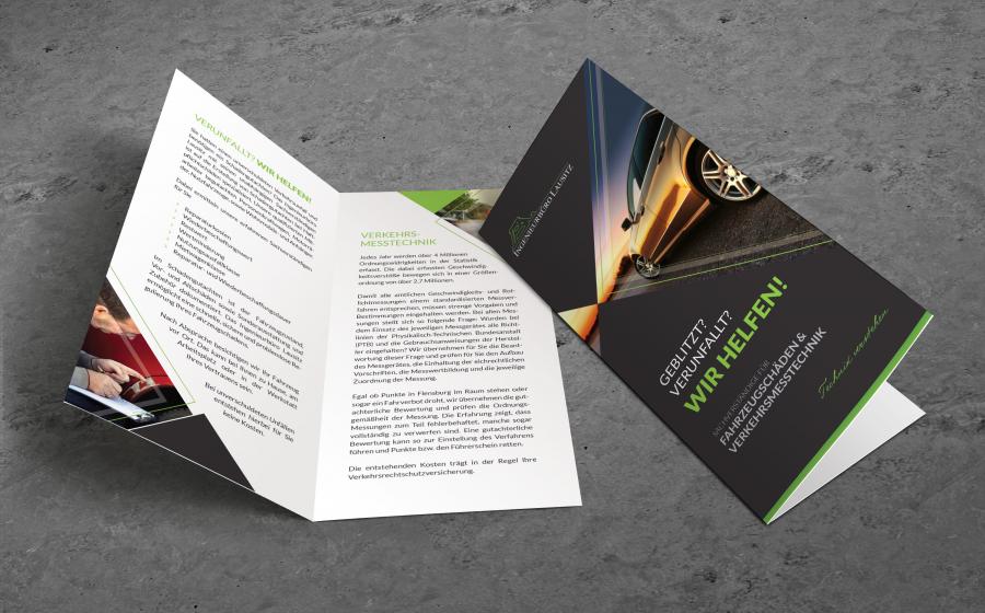 Flyer DIN lang 4-seiten, 250g/m Papier matt