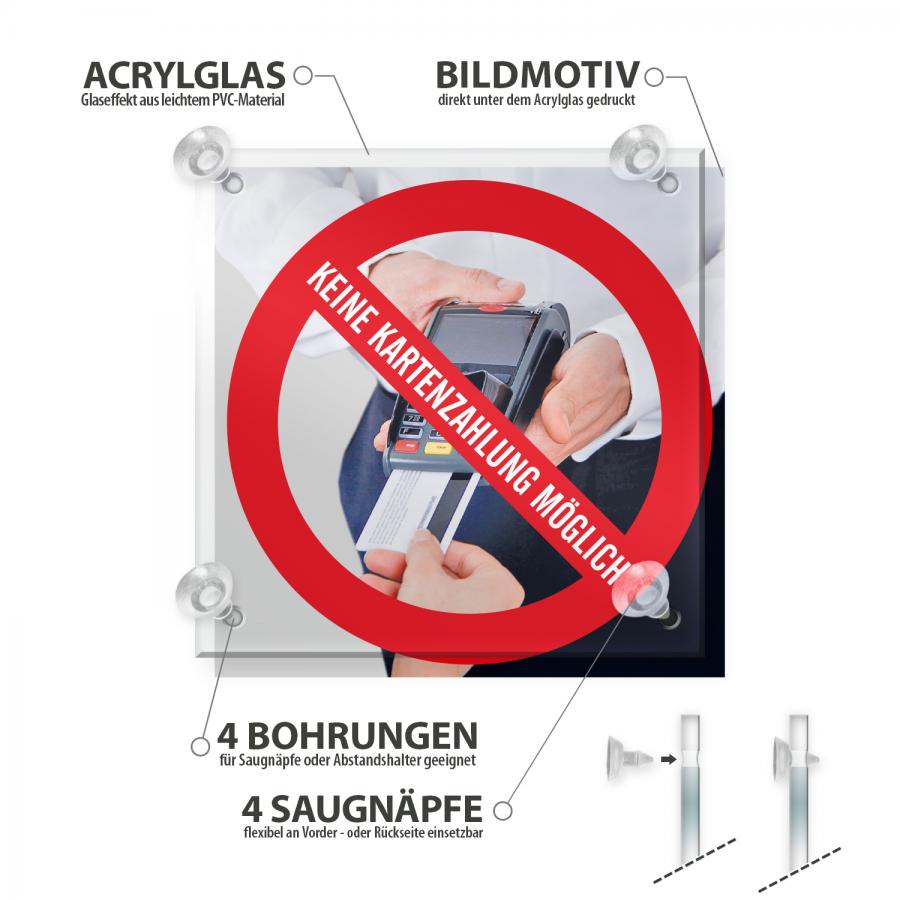 Produktdetails Schild: Keine Kartenzahlung mglich