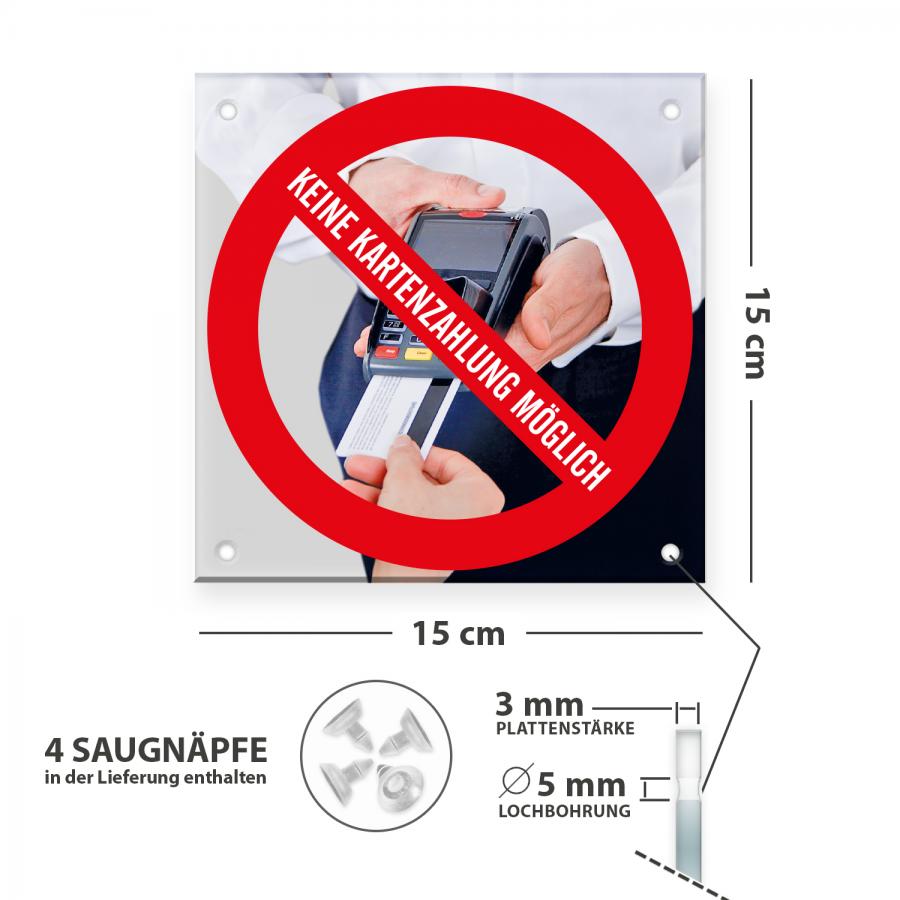 Produktdetails Schild: Keine Kartenzahlung mglich