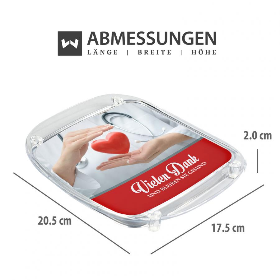 Maße vom Zahlteller, Kassierteller Geldschale für Apotheken