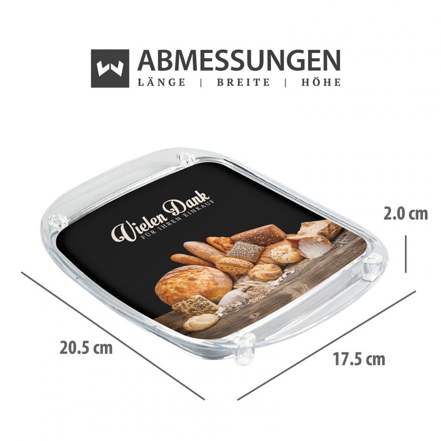 Maße Zahlteller, Kassierteller, Geldschale für den Bäcker, Bäckereien & Backstuben