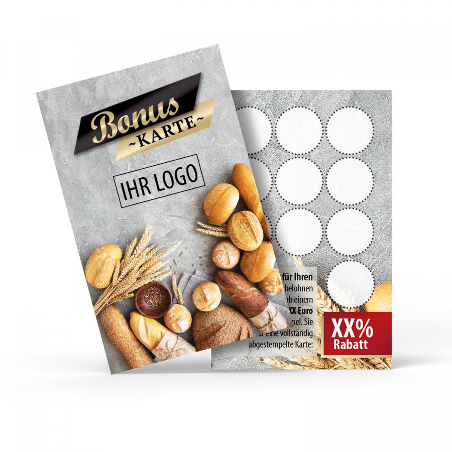 Bäcker Kundenkarten & Stempelkarten drucken
