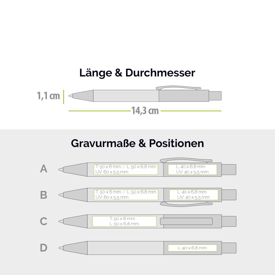 Bambus Druckpositionen 