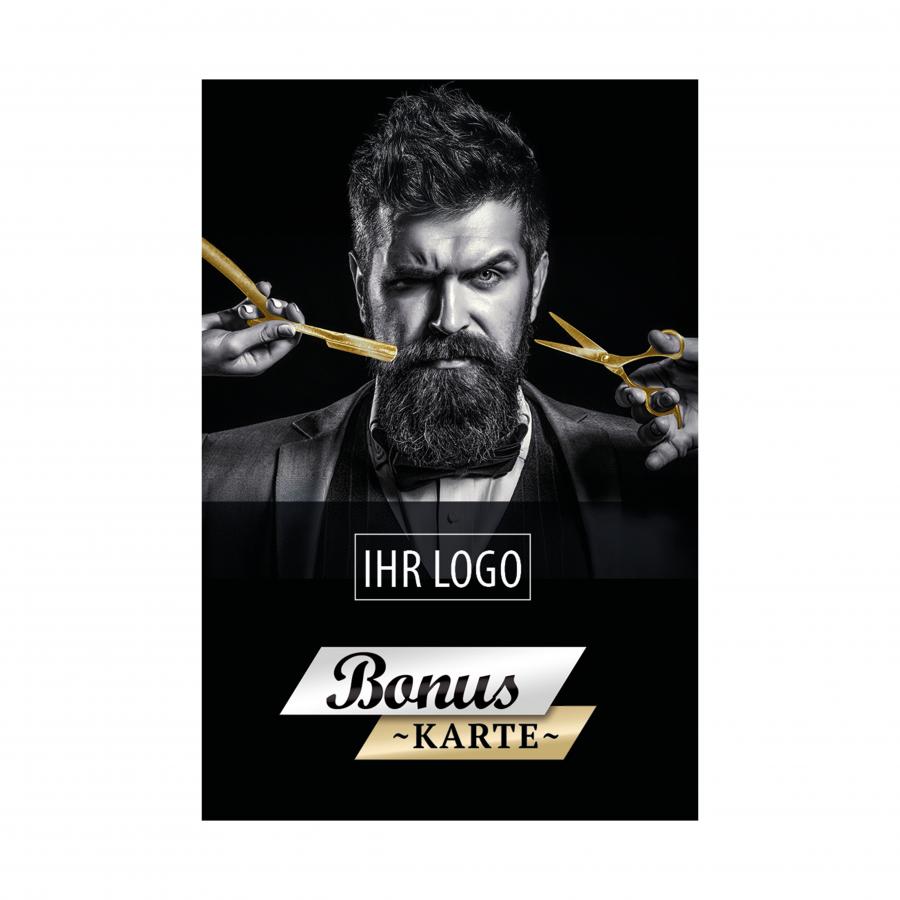 Bonuskarten & Treuekarten für Barbershop & Barber Vorderseite