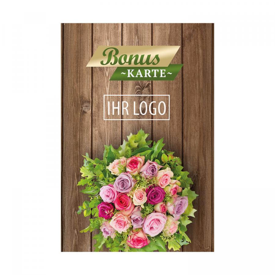 Bonuskarte mit Blumenmotiv für Floristen & Blumengeschäfte