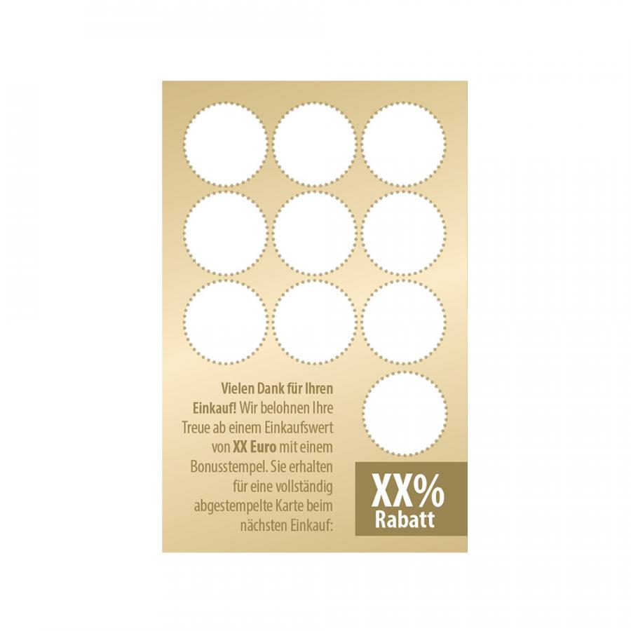 Eine erstellte Bonuskarte für Fleischer & Metzger