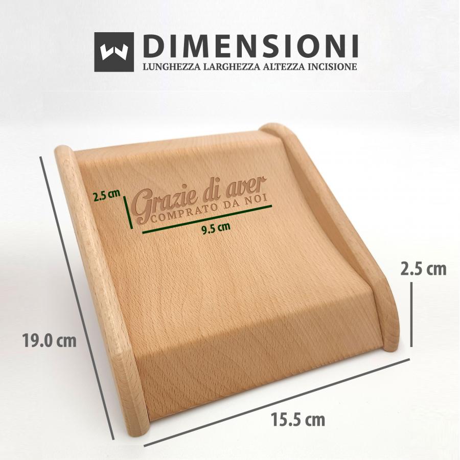 Dimensioni: Lunghezza Larghezza Altezza Incisione