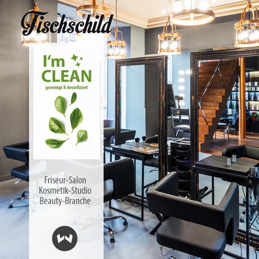 risch desinfiziert Aufsteller fr Friseursalons und Kosmetikstudios