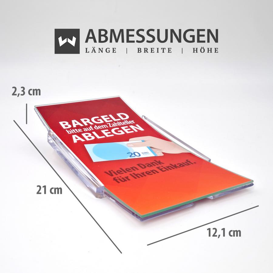 Eckiger Glaszahlteller Mae