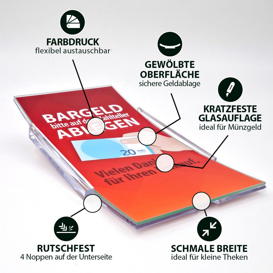 Eckiger Glaszahlteller Produkteigenschaften