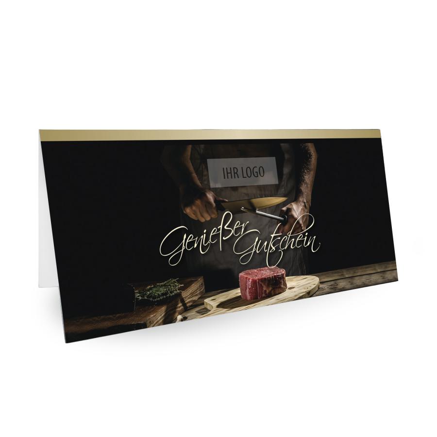 Geschenkgutscheine für Fleischer mit ihrem Logo