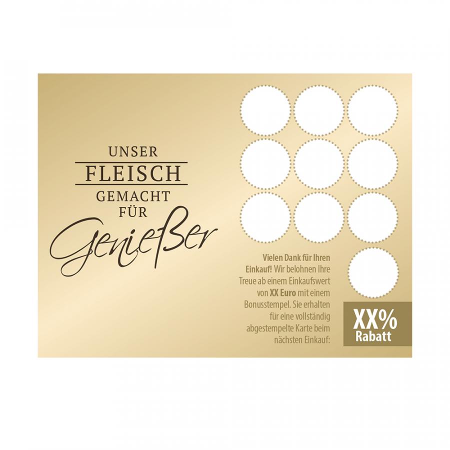 Eine Bonuskarte drucken für Fleischer & Metzger