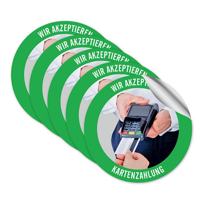 Kartenakzeptanz Aufkleber