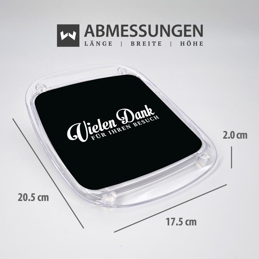 Artikelmaße Wechselgeldteller für Dienstleister, schwarz