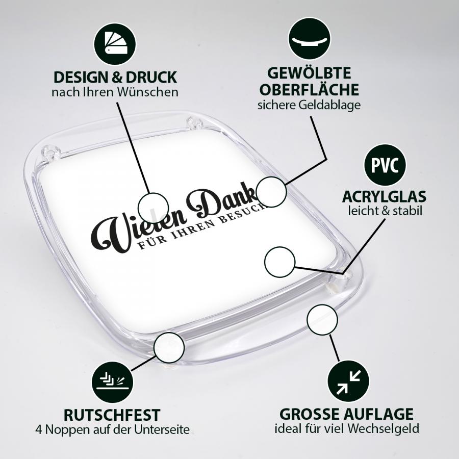 Artikeldetails  Zahlteller, Wechselgeldteller für Dienstleister, weiß 