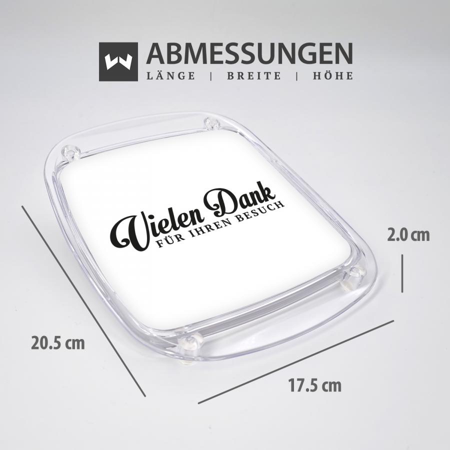 Artikelmaße Zahlteller, Wechselgeldteller für Dienstleister, weiß 