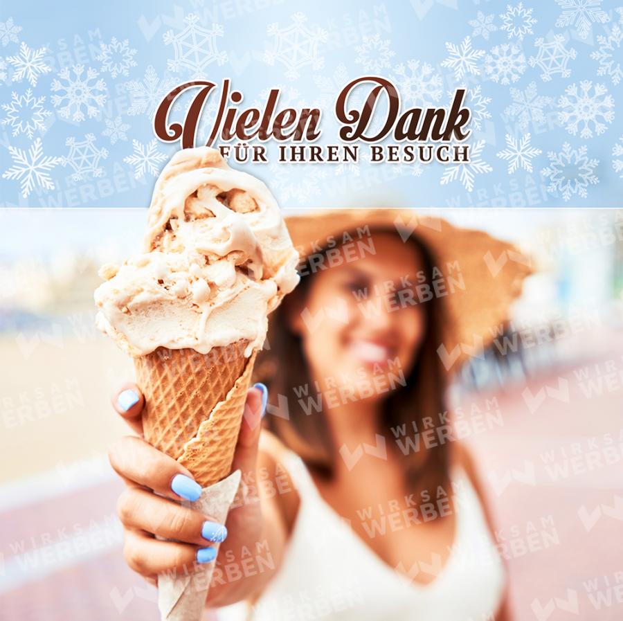Werbung für Eiscafés 