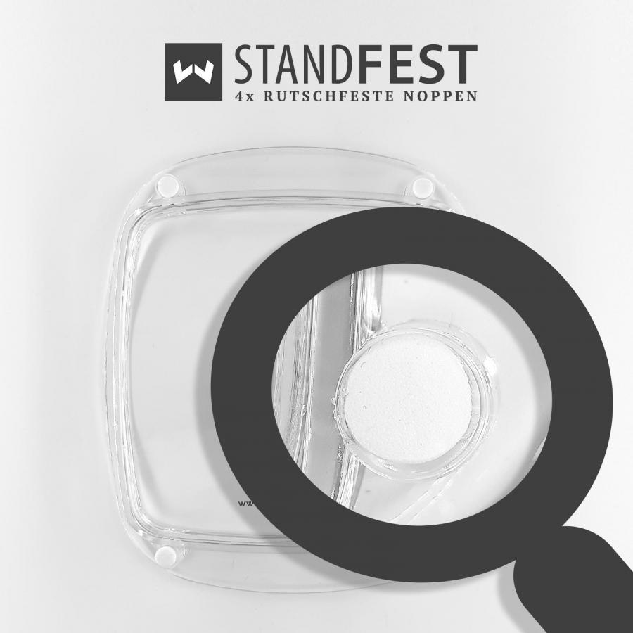 Unterseite Zahlteller, Kassierteller, Acrylglas, gelb