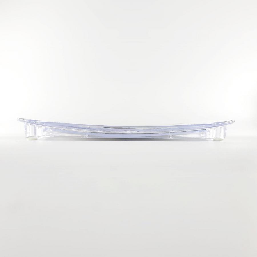 Seitenansicht Zahlteller, Kassierteller, Acrylglas, gelb