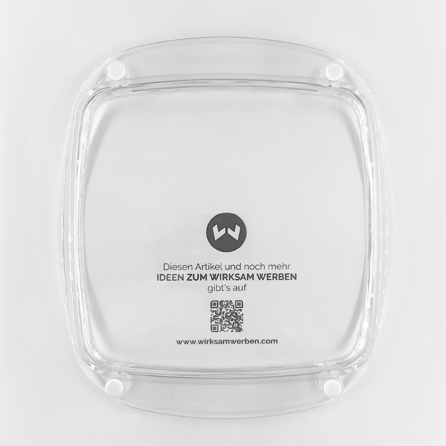 Rückseite/ Unterseite Acryl Zahlteller, Kassierteller