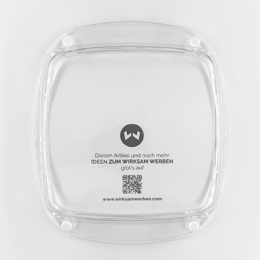 Rückseite/ Unterseite Acryl Zahlteller, Kassierteller