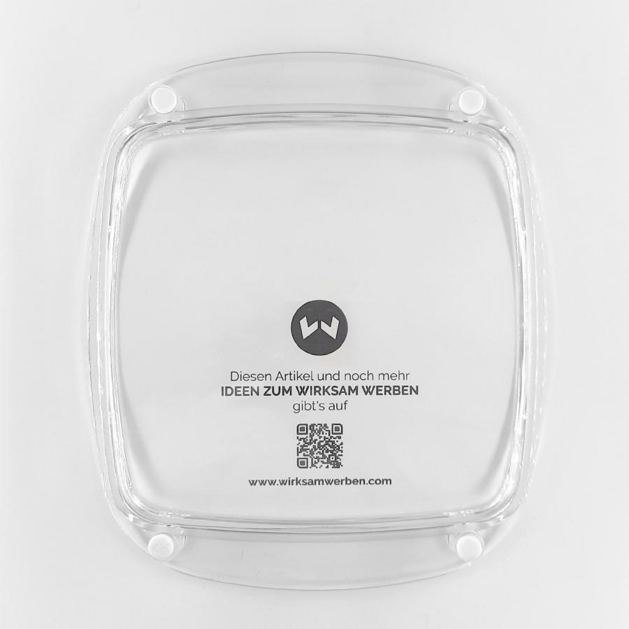 Unterseite Zahlteller, Kassierteller, Acrylglas, schwarz