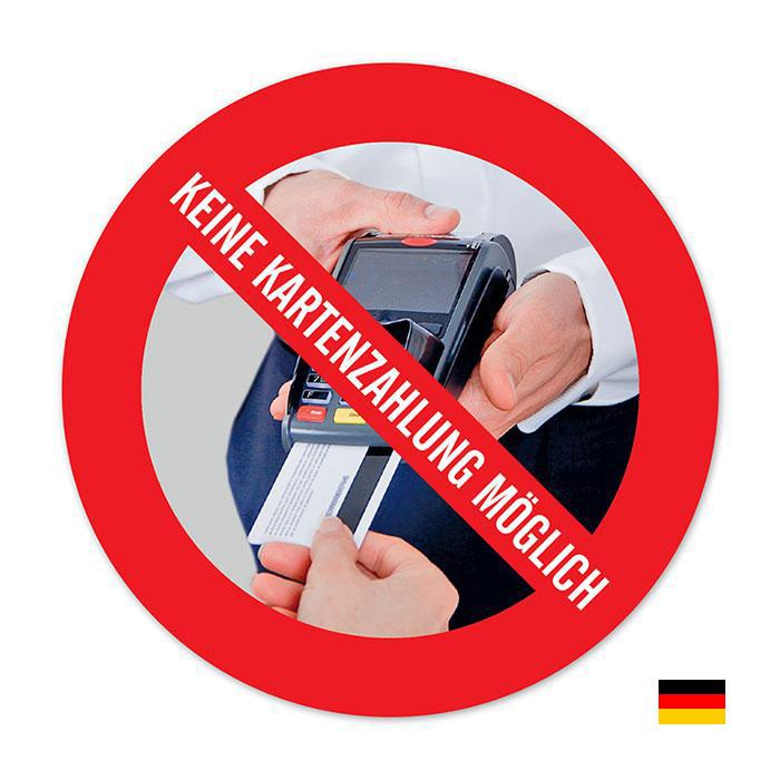 Aufkleber Sticker: Nur Barzahlung | Keine Kartenzahlung mglich 