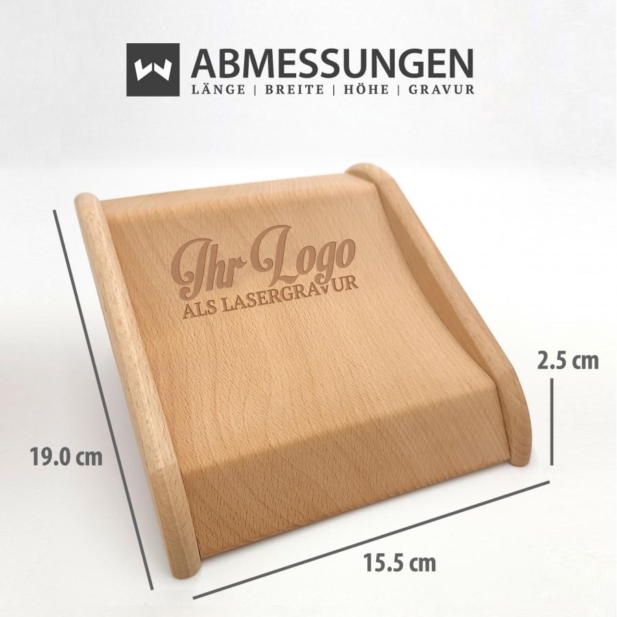 Mae von einem Zahlteller Holz, Kassierteller, Geldablage, Wechselgeldteller