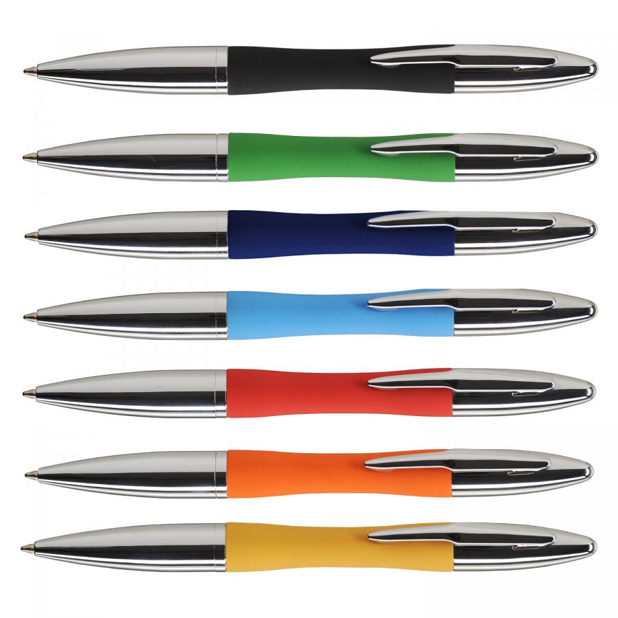 Premium-Kugelschreiber IMARA, Metall, Softtouch-Oberfläche & hochglänzende Gravur