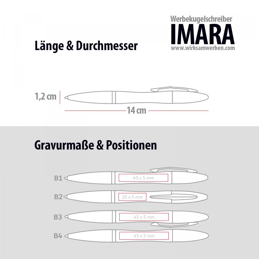 Artikeldetails Metall-Kugelschreiber IMARA mit Softtouch-Oberfläche und Spiegelgravur