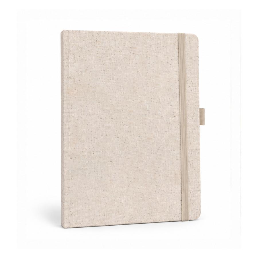 Notizbuch mit Hanf-Stoff-Einband &ndash; A5 mit Logo bedrucken