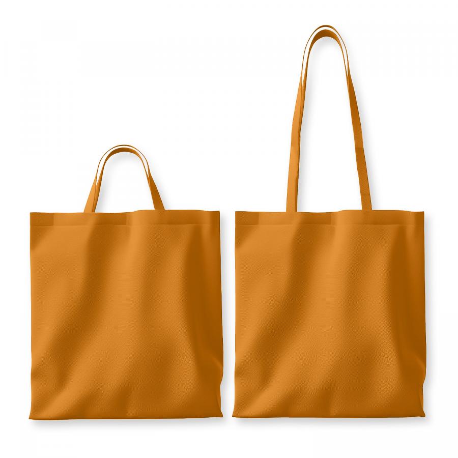 Orangene Baumwolltaschen, Klassischer Stoffbeutel