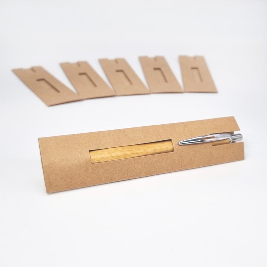 Papier-Etui aus Recyclingkarton für Kugelschreiber