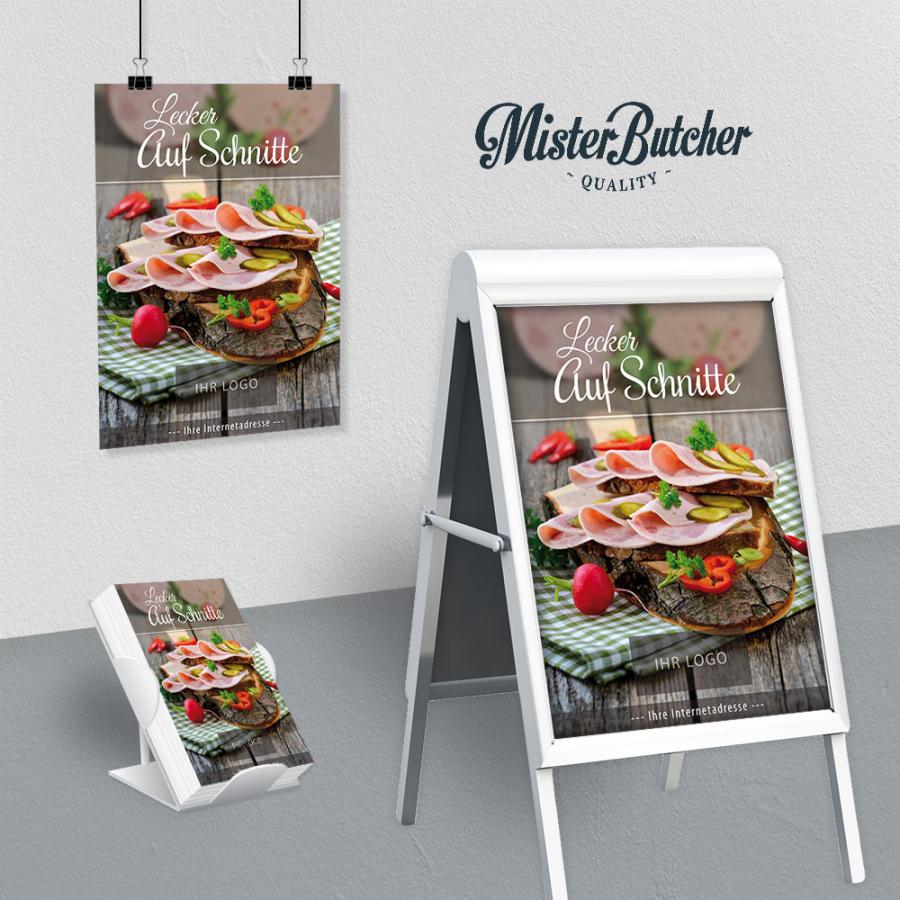 Werbeplakat: Wurstaufschnitt & Scheibenwurst