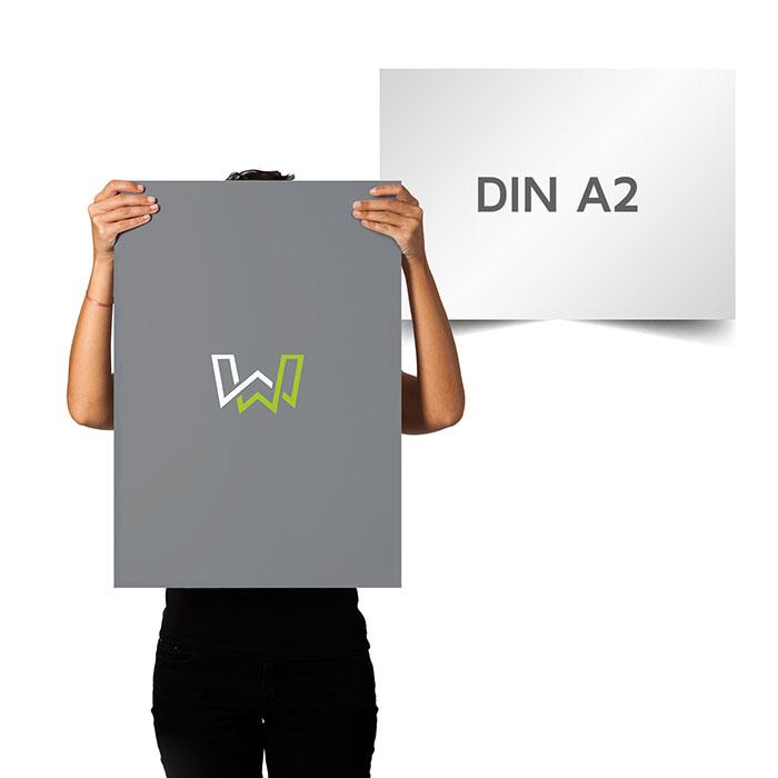 Plakate DIN A2 - Offsetdruck & Digitaldruck -  ein-o. beidseitig drucken - Maße 42 x 59,4 cm