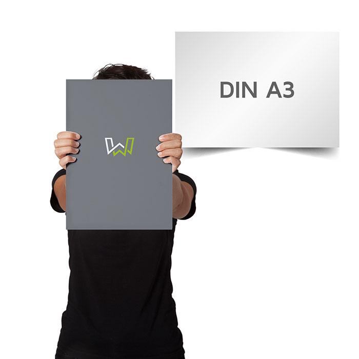 Plakate DIN A3 - Offsetdruck & Digitaldruck -  ein-o. beidseitig drucken - Maße 29,7 x 42 cm