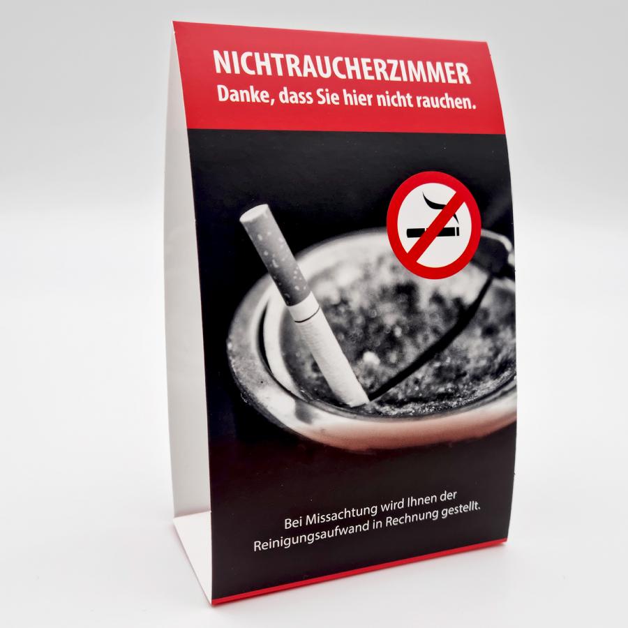 Rauchverbot NICHTRAUCHERZIMMER Schild - Motiv: PLASTISCH, non smoking room, 2-sprachig