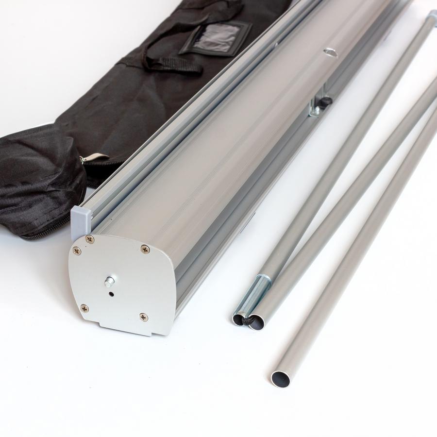 Roll-up Banner für Fleischer und Metzger, Transporttasche mit Stangen zur einfachen Montage