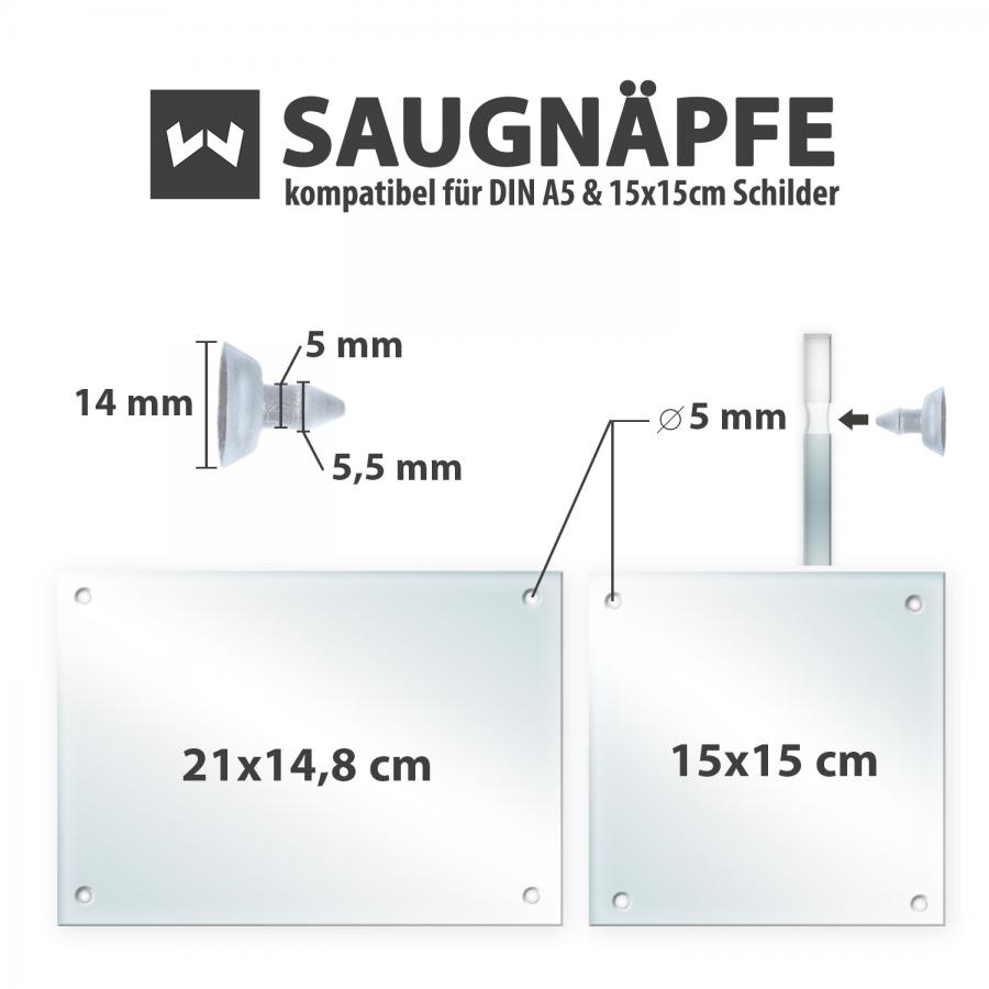 Saugnapf-Clip, Runde Saugnapf-Klemme, Metallhalter, Wiederverwendbar, Stabi  P7B6 4711501434299 