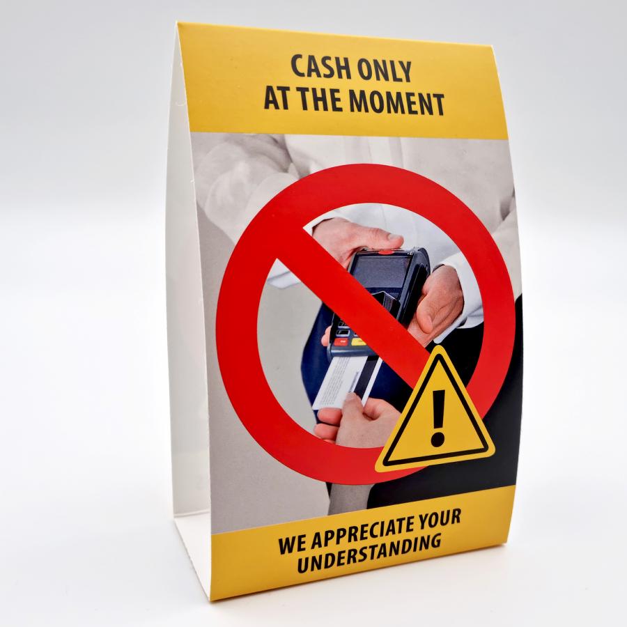 Schild: Zur Zeit keine Kartenzahlung 